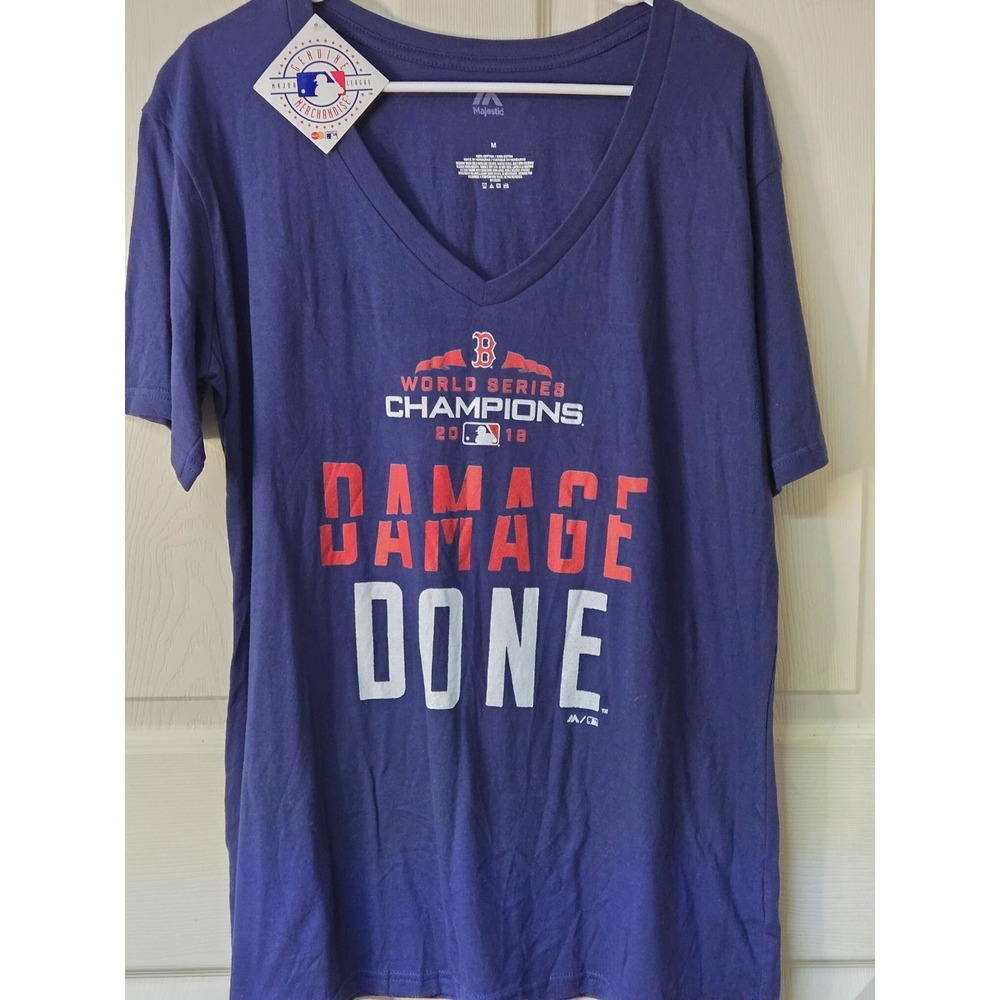 Majestic MLB Genuine Merchandise Navy Blue Cotton T-Shirt Mens Medium NWT